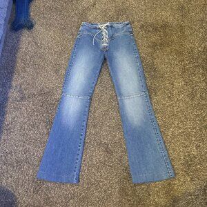 Revice lace-up bootcut lowrise jeans RARE